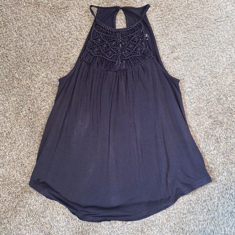 Grey halter tank top